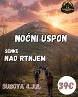 Senke nad Rtnjem - noćni uspon